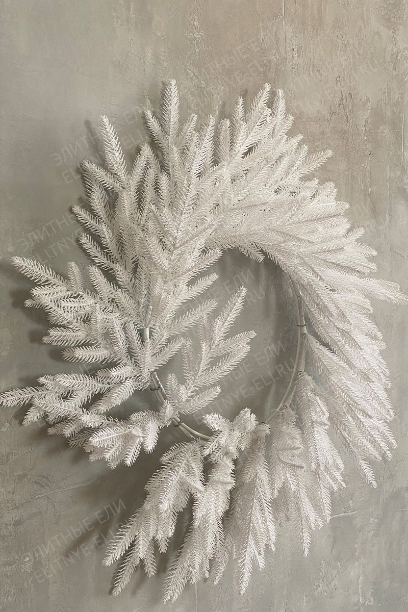 АЛЕКСАНДРИЙСКИЙ, венок рождественский белый (0,6 м)