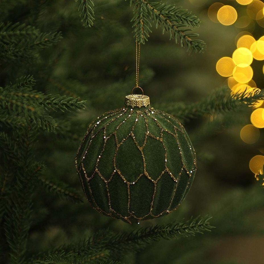 Шар Лесной бархатный 10 см 56112