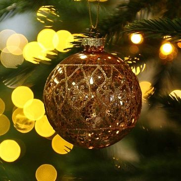 Шар Розовое золото 8 см 29461