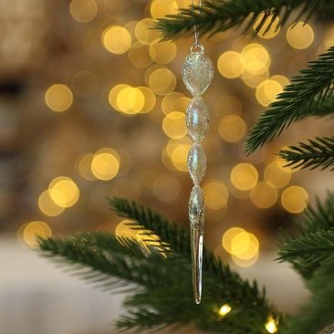 Сосулька витая радужная 16,5 см 40651