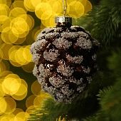 Шишка кедровая 10 см шоколад 6952 сахарная