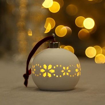 Светящийся шар Орнамент 6 см, керамика1