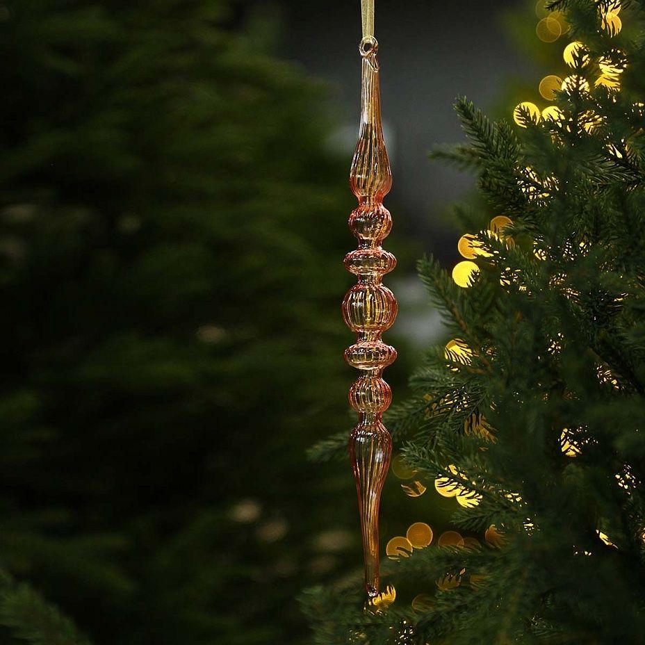 Сосулька Купеческая 30 см 1513 розовая2