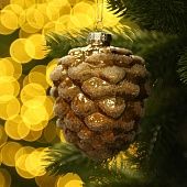 Шишка кедровая 10 см карамель 6951 сахарная