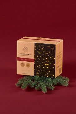 Светодиодная ярусная гирлянда на елку, тепло белый свет (2,1м/350л)1