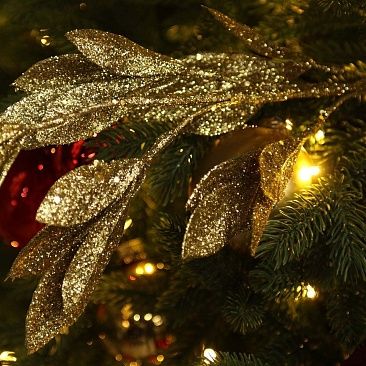 Ветка лавра золото 75см 07461
