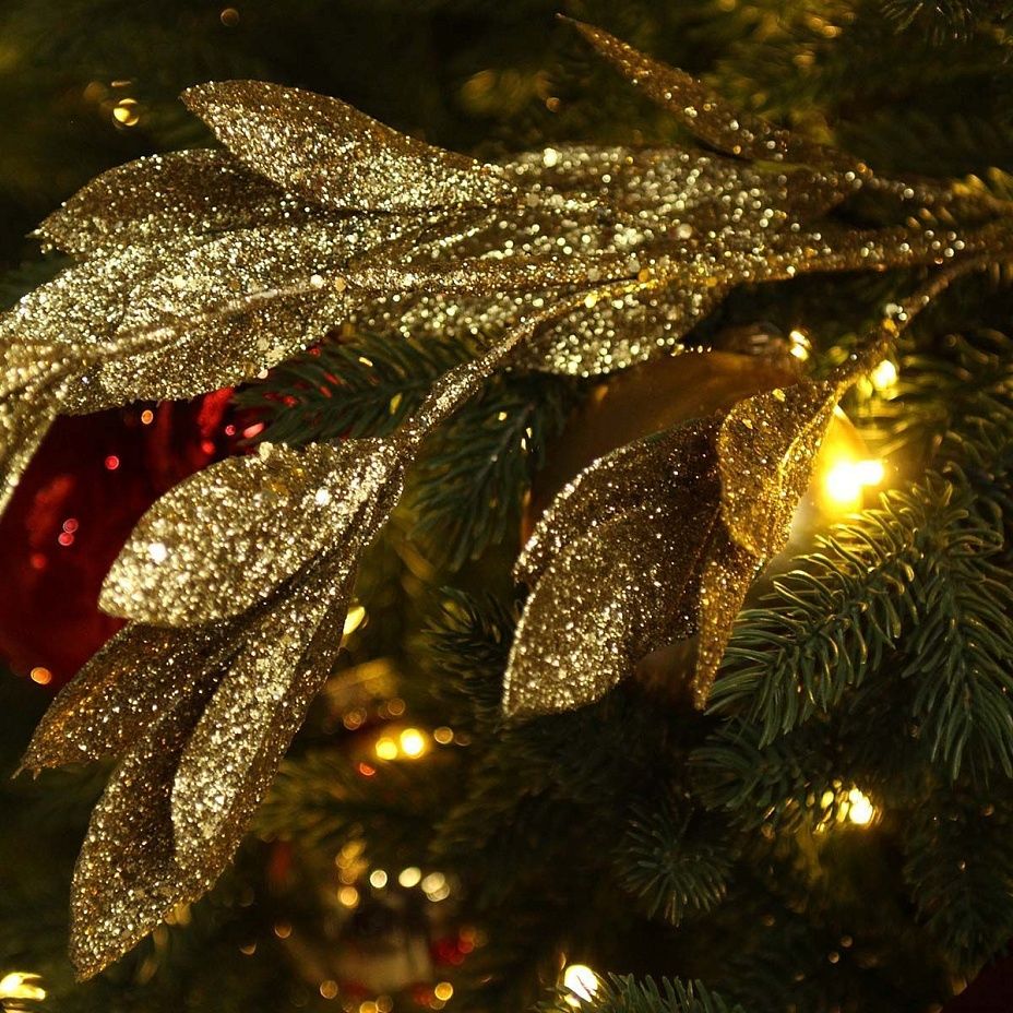 Ветка лавра золото 75см 07462