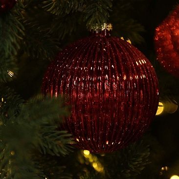 Шар Рубчик алый 10 см 07831