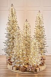 ТИККО, ель заснеженная с лампочками (1,85 м)