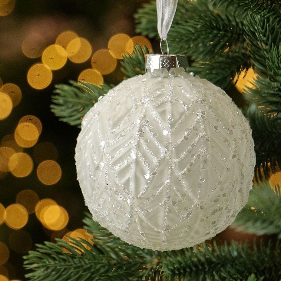 Шар снежный артишок 10см 81402