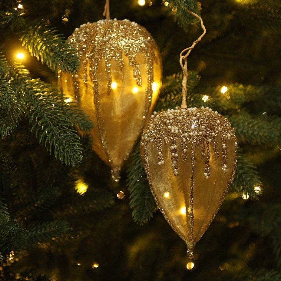 Ветка Физалис 2 бутона 15 и 17 см золото2