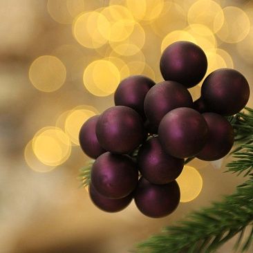 Пучок сливовый матовый 2,5 см 12 шт, стекло 55581