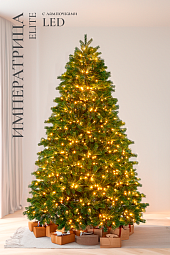 ИМПЕРАТРИЦА ELITE, ель литая с лампочками ФЛЕШ (2,1 м)