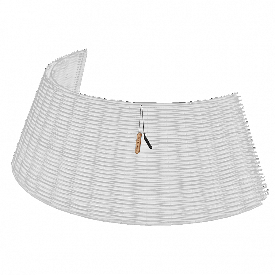 КОРЗИНА ДЛЯ ЕЛКИ из двух частей (юбка) из искусственного ротанга (белый, d77)