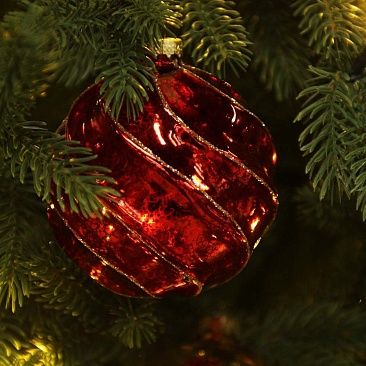 Шар красные спирали 10 см 09081