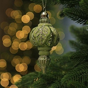 Люстра Бархатные листья 13 см зеленый 10111