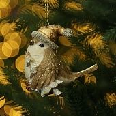 Воробей с елкой 7 см 4371