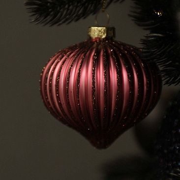 Стеклянная подвеска Satin Винный 8 см 85021