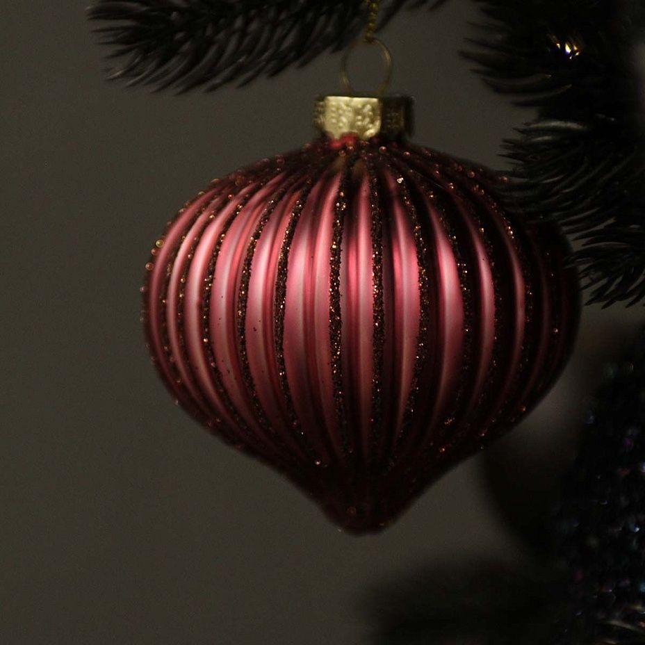 Стеклянная подвеска Satin Винный 8 см 85022