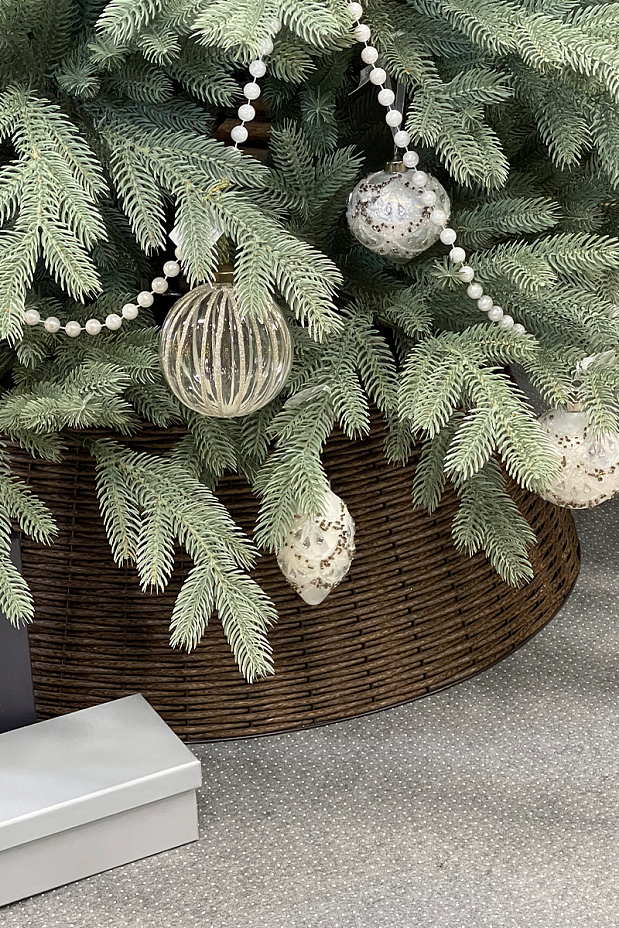 Корзина юбка под елку ЛЕСНОЙ ОРЕХ, разборная (L/65см 1,7-2,2м)2