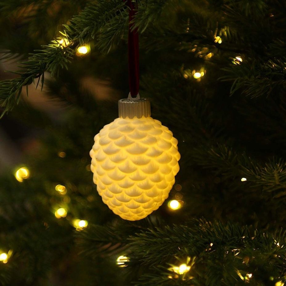 Светящаяся Шишка 8 см, керамика2