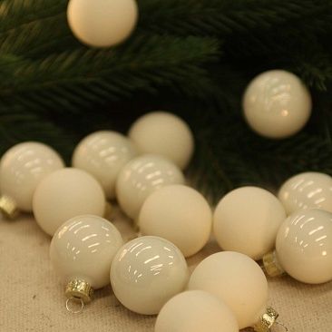 Набор шаров база молочный 3,5 см 16 шт, стекло1