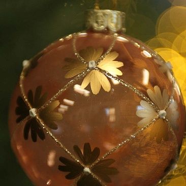 Шар розовый винтажный 8 см 00221