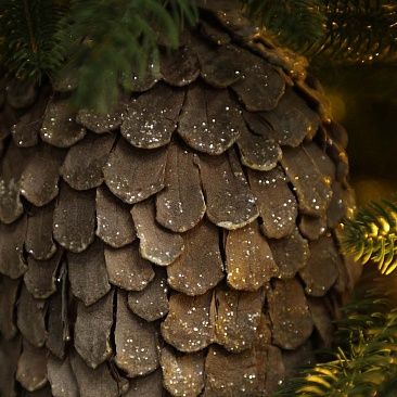 Шишка большая натуральная 31 см 62501