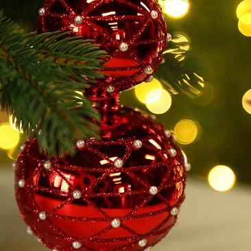 Верхушка с жемчужинками 30 см красная1