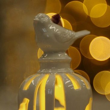 Светящаяся подвеска Птичка 11 см, керамика1