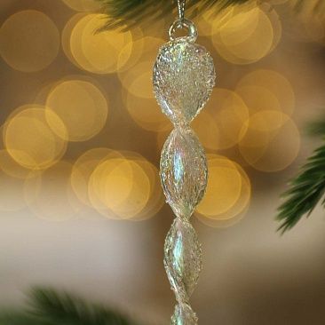 Сосулька витая радужная 16,5 см 40651