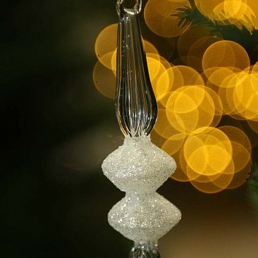 Сосулька Ромбы 28 см белый 91261