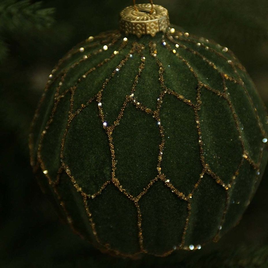 Шар Лесной бархатный 10 см 56112