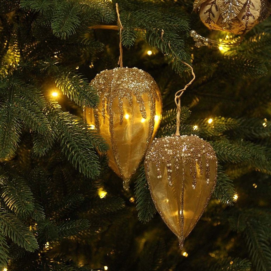 Ветка Физалис 2 бутона 15 и 17 см золото2