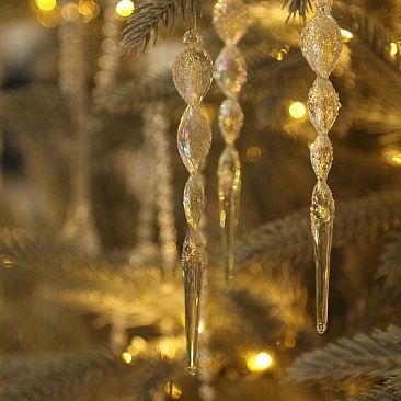 Сосулька витая радужная 16,5 см 40651