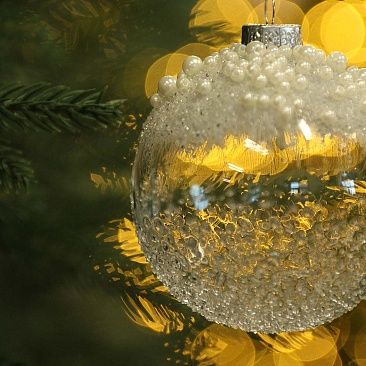 Шар Жемчужный лед 8 см 54231