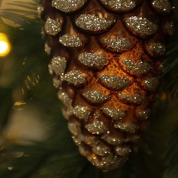 Набор шишек шоколадных с блеском 17 см, 3 штуки1