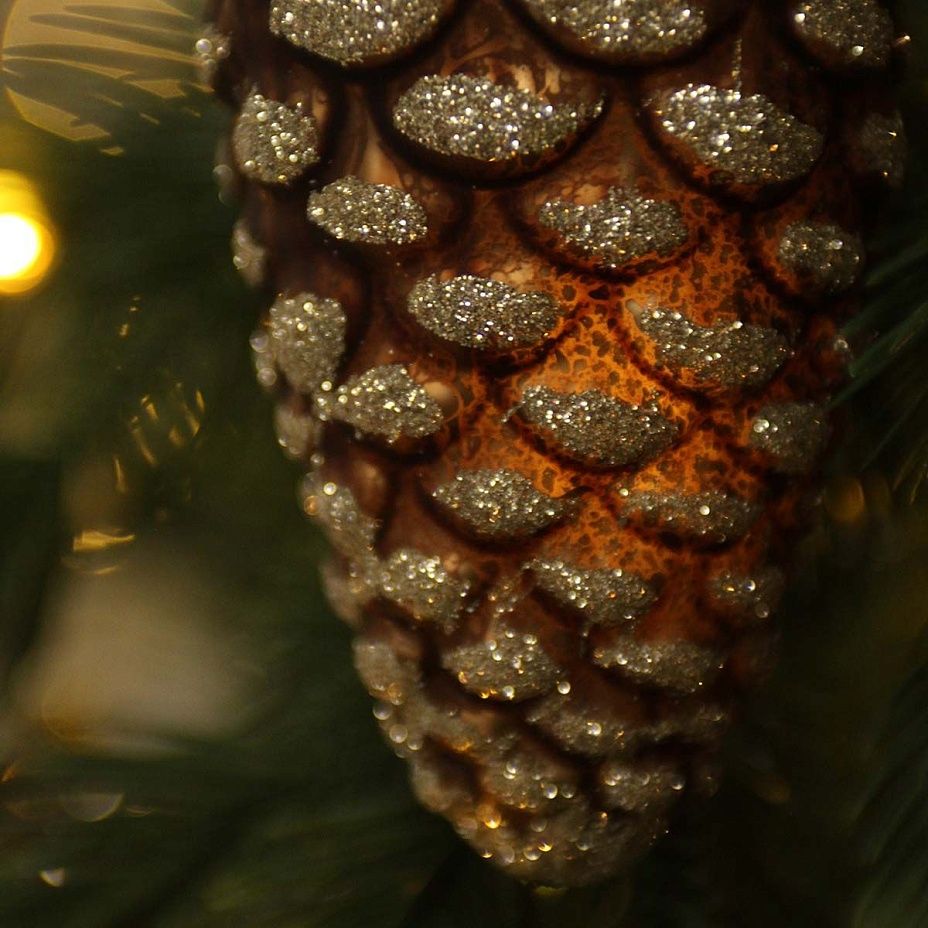 Набор шишек шоколадных с блеском 17 см, 3 штуки2