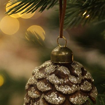 Набор шишек шоколадных с блеском 17 см, 3 штуки1