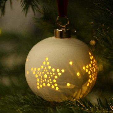 Светящийся шар Звезда 6 см, керамика1