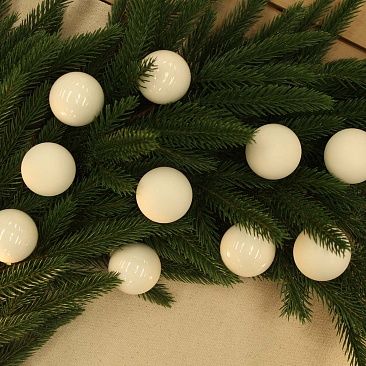 Набор шаров база молочный 6 см 10 шт, стекло1