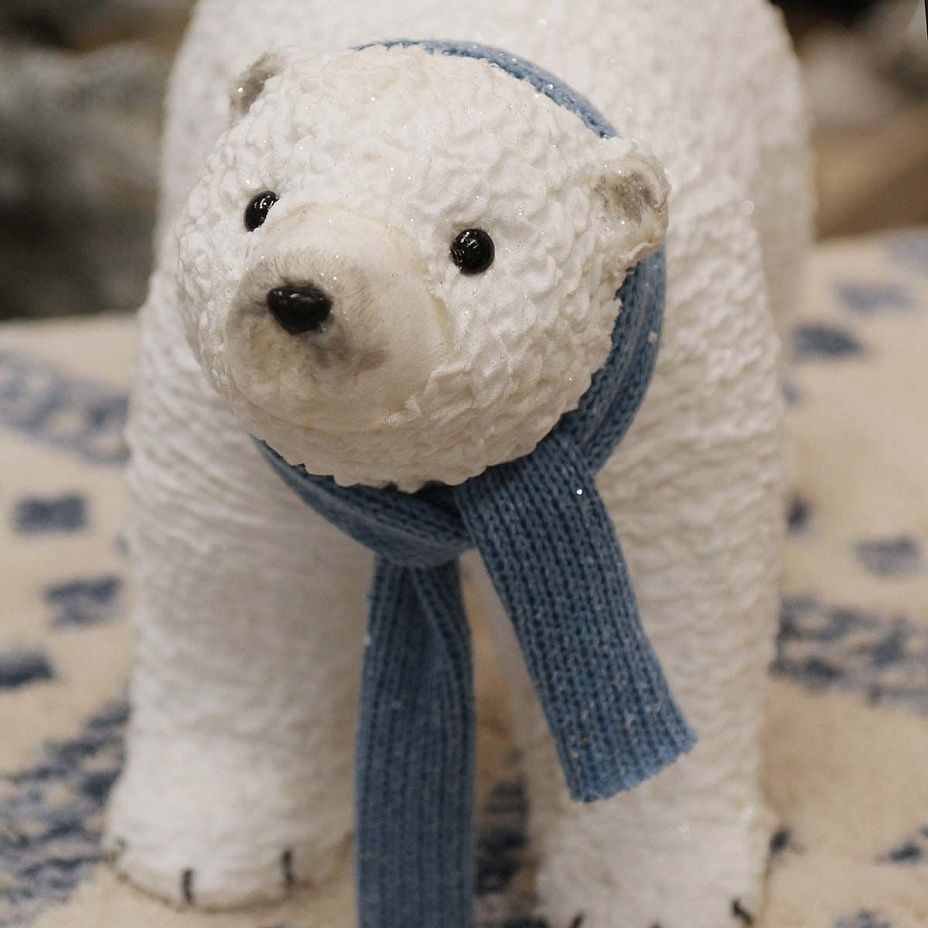 Мишка в синем шарфе 30 см 30522