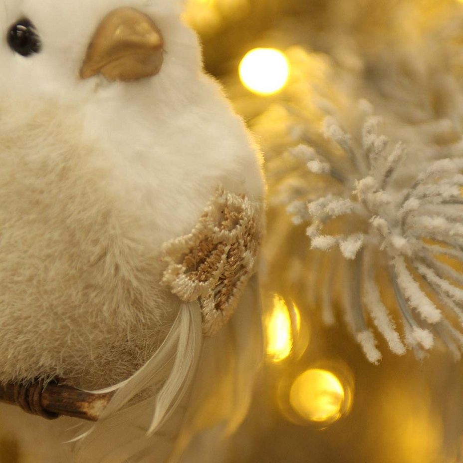 Птичка молочная на веточке 14 см 43242