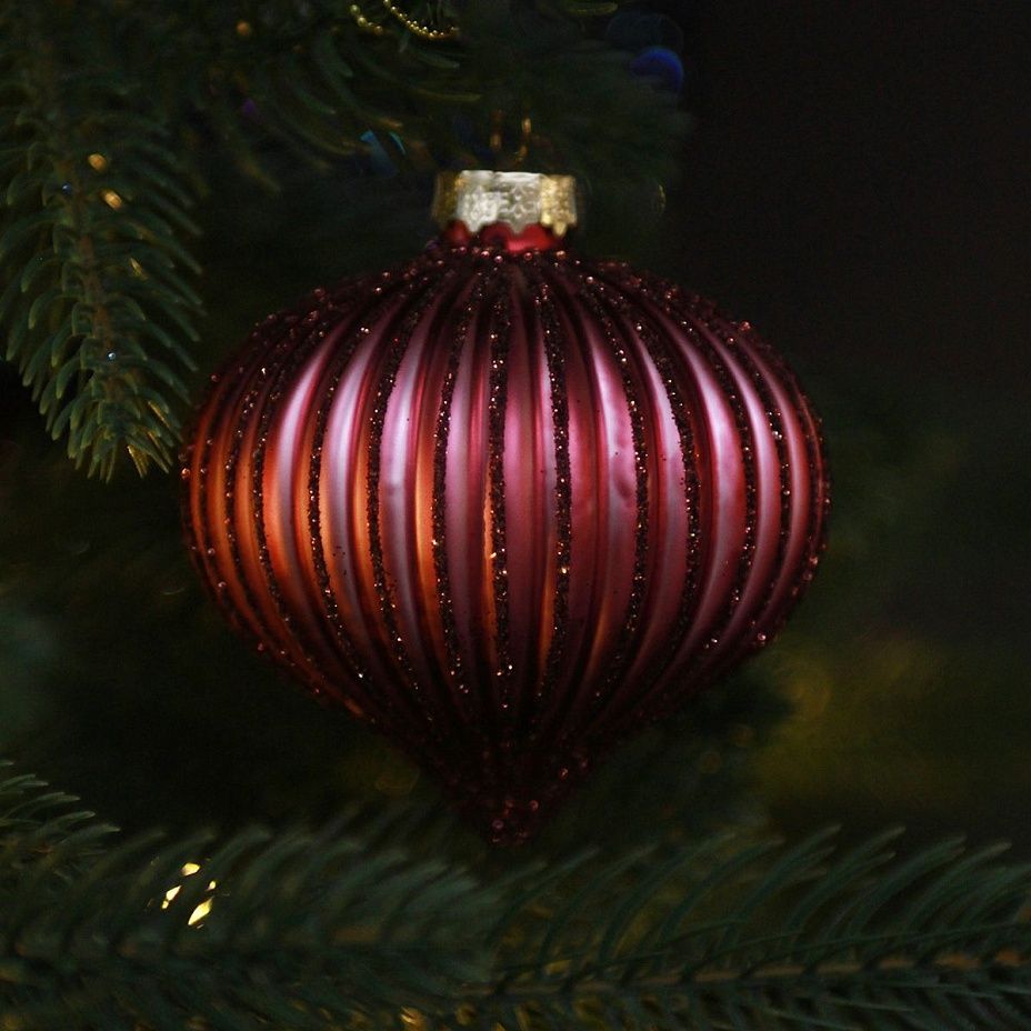 Стеклянная подвеска Satin Винный 8 см 85022