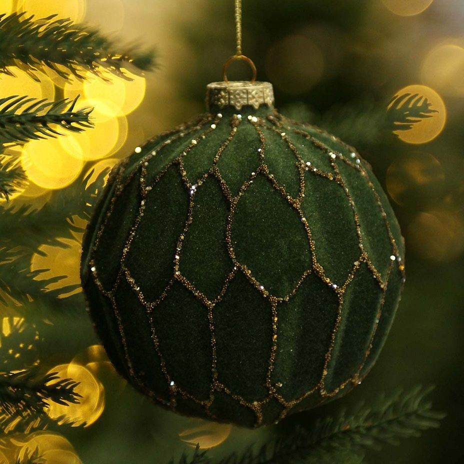 Шар Лесной бархатный 10 см 56112