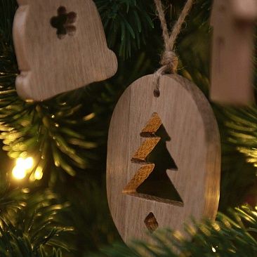 Набор игрушек ручной работы из дуба, 4 шт (белый)1