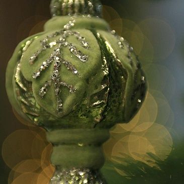 Люстра Бархатные листья 13 см зеленый 10111