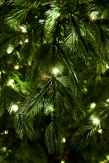 ТАЕЖНАЯ, ель литая с лампочками (2,1 м)1