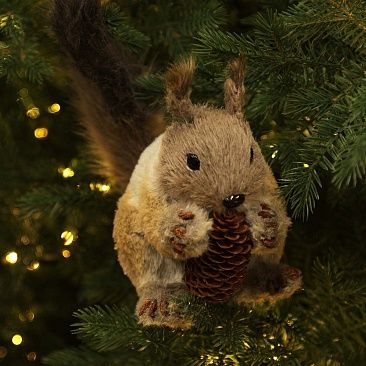 Белка с шишкой коричневая 30x18 см 60771