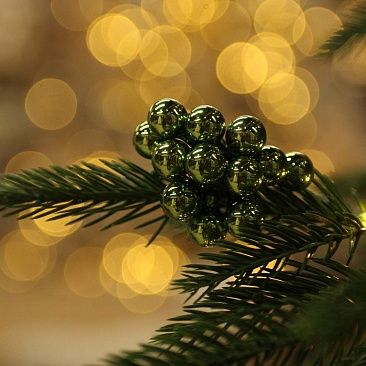 Пучок зеленый 1,5 см 12 шт, стекло 78431